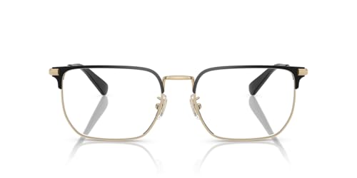 COACH Men's HC5178 Rectangular Prescription Eyewear Frames, Satin Light Gold/Black/Demo Lens, 54 mm