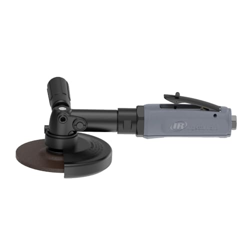 Image of Ingersoll Rand 4445 Extended Air Angle Grinder, 4.5 inch Type 27 Wheel, 12,000 RPM, 0.9 HP, 5 /8 inch-11 Thread, Rear Exhaust