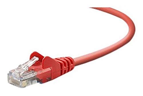 Belkin Cat6 - Cable Ethernet (3 Metros, RJ-45, M/M, UTP), Color Rojo