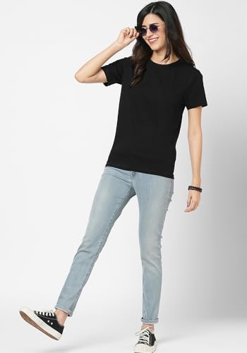 Image of Wear Your Opinion Women's S to 5XL Plain Solid 100% Cotton Unisex Boyfriend Fit T-Shirt (Design: Solid)