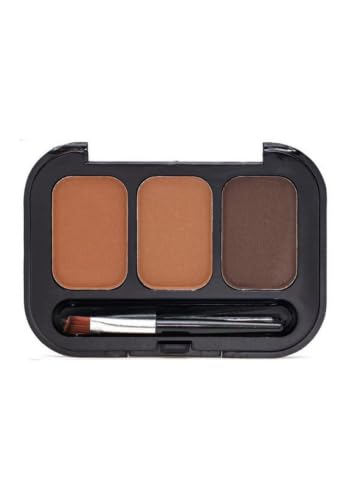 Rose Perfect Brows 3'lü Kaş Farı Paleti No:1-24 Saat Kalıcı Fırçalı Kaş Şekillendirme Seti
