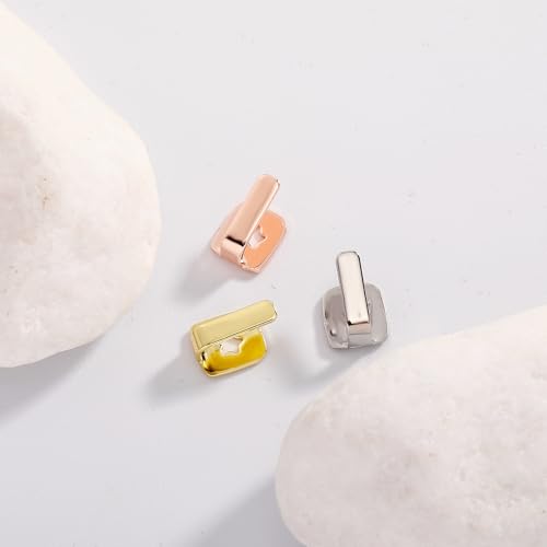 2 Piezas Grillz para Dientes con Baño de Oro 14K Hip Hop miniatura 5