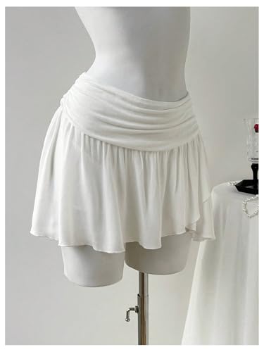 OYOANGLE Women's Layered Ruffle Asymmetrical Mini Skirt Y2K Low Waist Flowy Going Out Skirts3