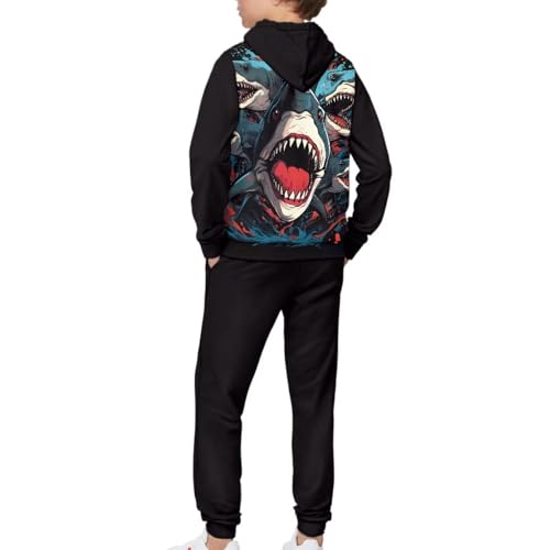 Renewold Kids Hoodie Sweatshirt and Sweatpants 2 Pieces Set Boys Girls Tracksuits Activewear for 4-12 Years2