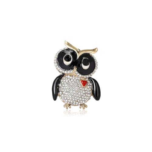 Image of Enamel Bird Brooch for Women Rhinestones Owl /Hummingbird /Eagle /Toucan Lapel Pin Cute Bird Brooches Jewelry Gifts for Mom Wife