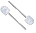 Produktbild KLINOO Premium 2er Set Toilettenbürste weiß Bürstenkopf mit Edelstahl Griff WC Bürste rostfreie Klobürste - Ersatztoilettenbürste - Ersatzklobürste
