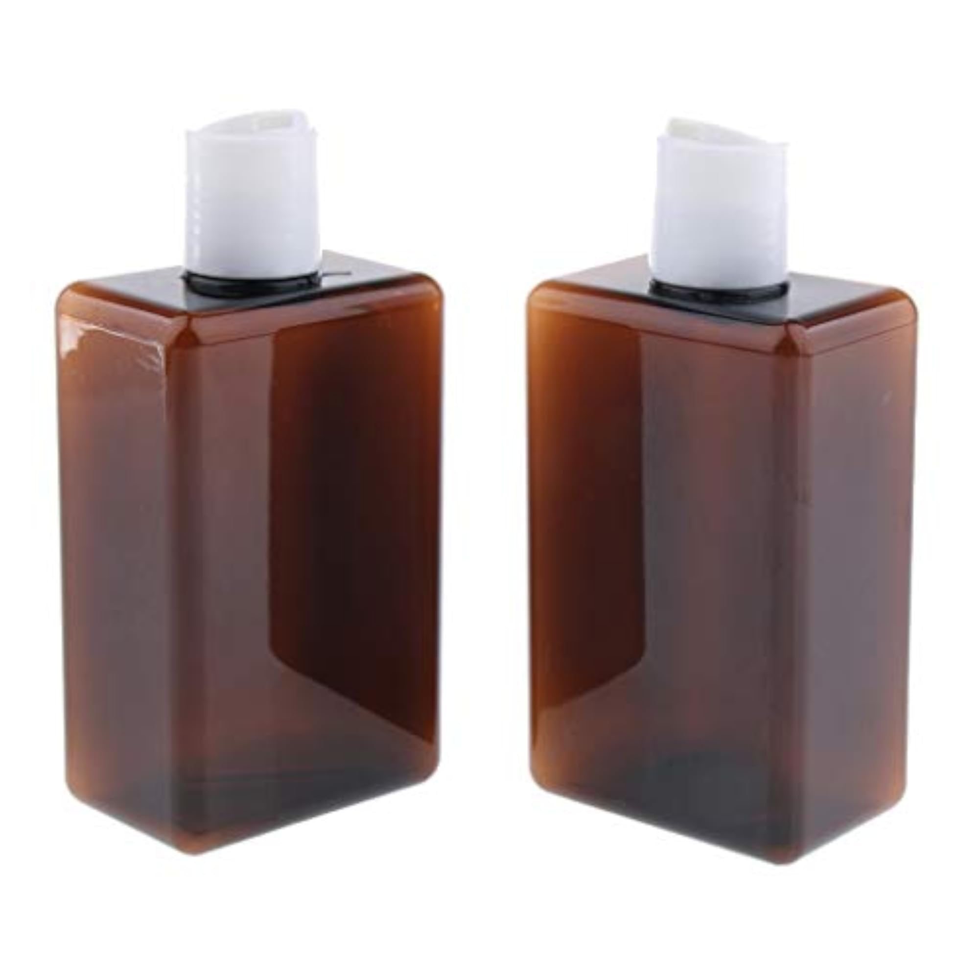 Refillable 300ml Amber Shampoo Shower Gel Lotion Bottle Set