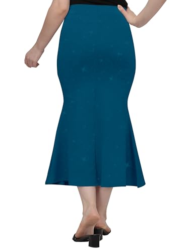 Image of Mehrang Stretchable Shimmer Saree Shapewear Petticoat for Women, Skirts for Women,Shape Wear Dress for Saree