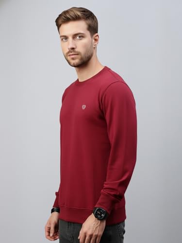 Image of Lux Cozi Men's Cotton Blend Casual Crew Neck Sweatshirt with Stay Warm Treatment ||Sweatshirts for Men