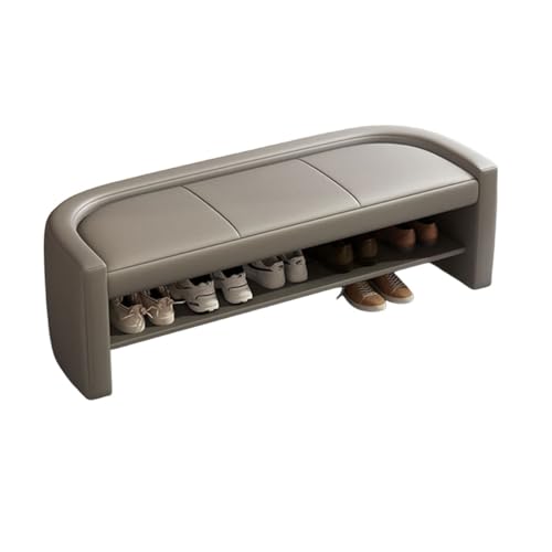 Banco de Zapatos de Madera con Almacenamiento, Estante de Banco de Entrada de Estilo Simple for Entrada, Pasillo, Sala de Estar, Dormitorio, vestidor(Gray,100cm/39.37in)