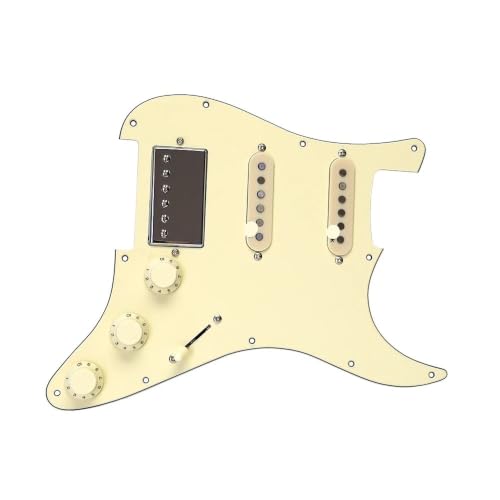 Plaque à gratter SSH pré-câblée Model 2 de qualité avec micro de guitare 2T1V et push pull - 2