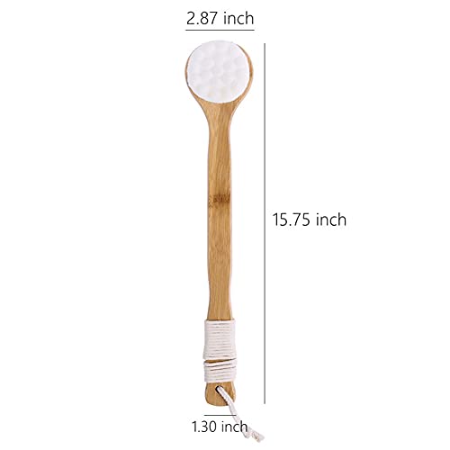 Aishang-Ornament Wooden Long Handle Back Rubbing Brush Soft Nylon Bristles Massage Brush Scrubbing Shower Back Scrubber For Men Women #TOP4