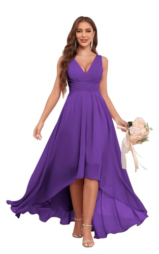french vanilla bridesmaid dresses Simple V Neck Tulle Chiffon Long Prom Dress Champagne Bridesmaid Dress US 6 / Custom Color