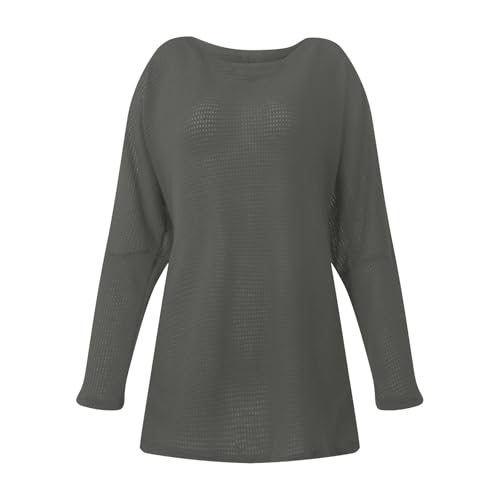 Women Off The Shoulder Sweater Oversized Waffle Knit Long Sleeve Shirt Boat Neck Batwing Tunic Pullover Sweaters Tops3