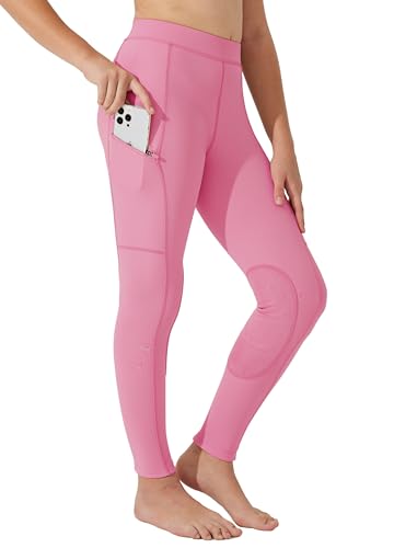 CGUOHU Reithose Damen – Rosa, Vollbesatz Mit Grip, Aus Nylon. Reißverschluss, Atmungsaktiv. Größen XS–XL. Ideal Für Reiten, Training & Freizeit.