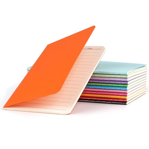 Hoiny 12 Pack Mini Pocket Notebook 3.5 X 5.5 Inch Lined Small Journals for Kids Colorful Cover Notepads for Traveler Students School Supplies 30 Sheets/60 Pages Memo Pad Tiny Note Book Bulk