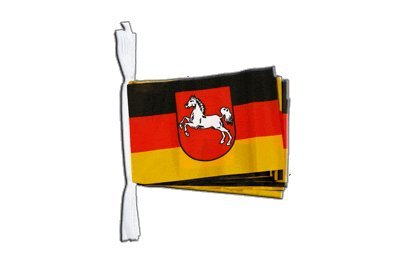 Guirlande drapeau Allemagne Basse-Saxe Digni 5,9m pavillon fête régionale