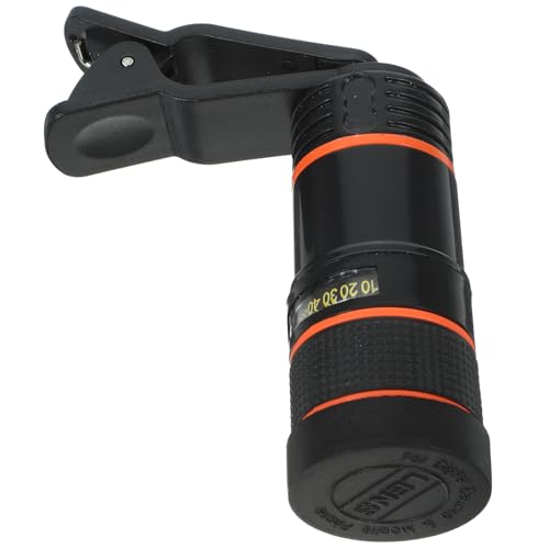 KICHOUSE Lente de Teléfono Móvil y Teleobjetivo 8X para Smartphone, Enfoque Largo, Portátil, Compatible Cámara Trasera, Color Negro, Uso en Fotografía y Exploración