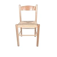 Sedia Pisa In Legno Massello Con Seduta In Paglia - Made In Italy, Colore Ciliegio, Per Casa O Ristorante - Foto 10