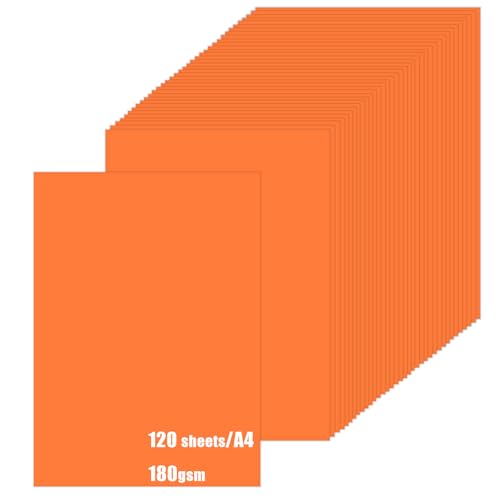 Papier cartonné orange A4 anti-bourrage 180g pour impression et découpe sans déchirure