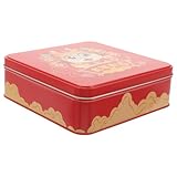 DOITOOL Caja Metálica para Galletas y Dulces de Año Chino Caja Pequeña para Bizcochos Recipiente Decorativo para Fiestas y Regalos Festivos Diseño y Divertido para Celebraciones Familiares