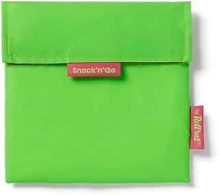 Roll'eat ® | Porta Sandwich Reutilizable, Bolsa Ecológica sin BPA, Porta Bocadillo de Color Fluor Verde - Snack'n'Go Fluor