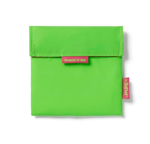 Roll'eat Green Roll’eat® Snack'n’go Fluor | Reusable Snack Bag | Kids Snack Container | Eco-Friendly Food Bag | Snack Holder
