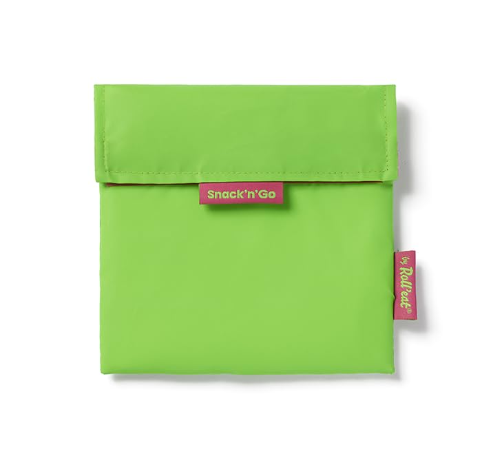 Roll'eat ® | Porta Sandwich Reutilizable, Bolsa Ecológica sin BPA, Porta Bocadillo de Color Fluor Verde   Snack'n'Go Fluor