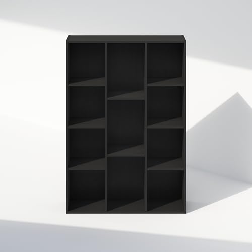 Image of Furinno Reed Closet Organizers and Storage, 11-Cube Closet Organizer, Open Shelf Closet Storage, for Wardrobe, Bedroom, Living Room, Blackwood