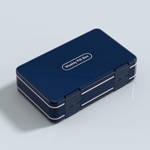 Wekelijkse Pillendoosje 3 Keer Per Dag - Medicijnorganisator Container Voor Vitaminen Met Groot Compartiment (Blauw) - Afbeelding 3