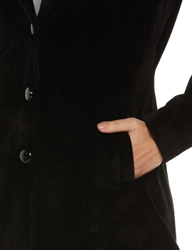 Image of Qube By Fort Collins Women's Knitted Hip Length Tweed Blazer - Stylish, Versatile, And Elegant For Office Or Casual Wear