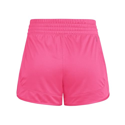 adidas Women's Pacer Essentials Knit High-Rise Shorts, Shock Pink/White, X-Small/5" by adidas - Used condition - Image 5