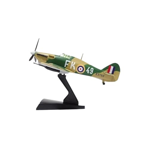 Avion Hurricane miniature en métal échelle 1/100, décoration de bureau et étagère salon