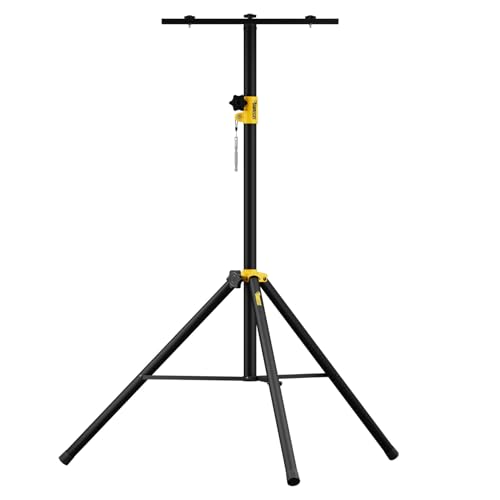 SabreCut SCLEDTRIPB Trépied télescopique extra haut à hauteur variable de 2,1 m pour lampe de travail projecteur de site équipement de sonorisation