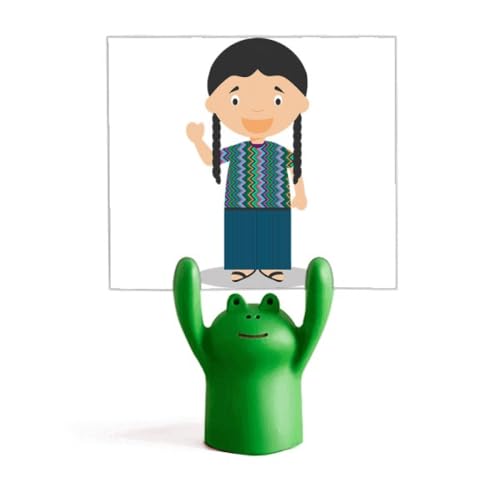Support de mémo Guatemala motif grenouille pour bureau bohème