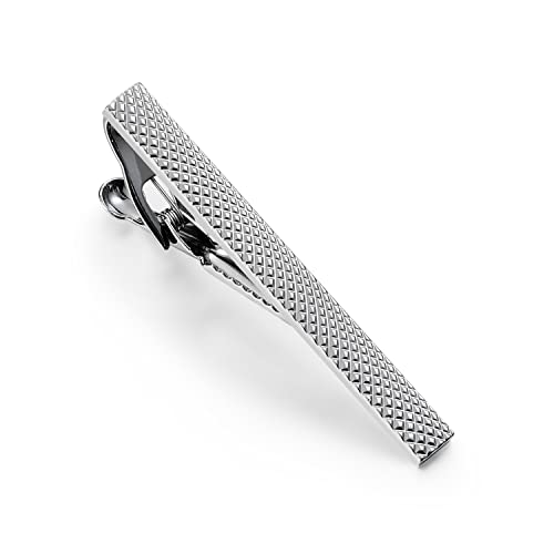 UJOY Skiny Tie Clips Black Silver Necktie Shirts Bar Pins Box Packed for Men
