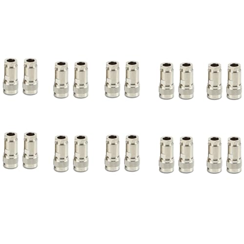 Vheolk 20 Piezas Tipo N Abrazadera Macho RG8 LMR400 RG165 RG213 7D- Conector Coaxial
