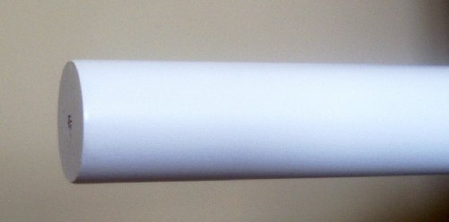 1-3/8 inch Wood Smooth Drapery Rod in White Finish - 8' long