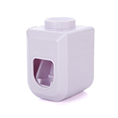 Luxly - Exprimidor automático de pasta de dientes, dispensador de pasta de dientes de pared para lavabo de ducha, Blanco, Tamaño libre