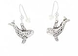 Joyas pendientes de tendencias de plata celta Knotwork ballena Dangle Pendientes