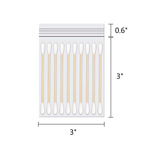 Image of Zipper Reclosable Bags 3 x 3 inch 100ct Small Plastic Jewelry Bags 2mil Clear Zip Poly Bags for Jewelry Pill Ring Candy Coin Beads 8 Sizes to Choose from