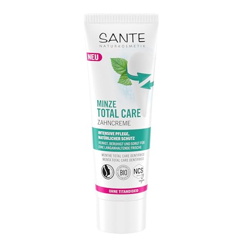 SANTE Naturkosmetik Minze Total Care Zahncreme - 75 ml - Zahnpasta mit Natrium-Fluorid… – Ansicht 1