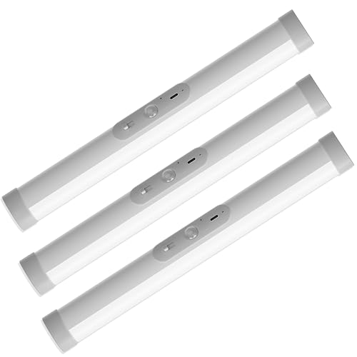 Zreal Closet Lights Motion Sensored, Rechargeable Battery Operated Led Closet Light,Closet Lighting with Eye-Protection Design,Wireless Under Cabinet Lighting for Pantry Light Wardrobe Lights(3pack)