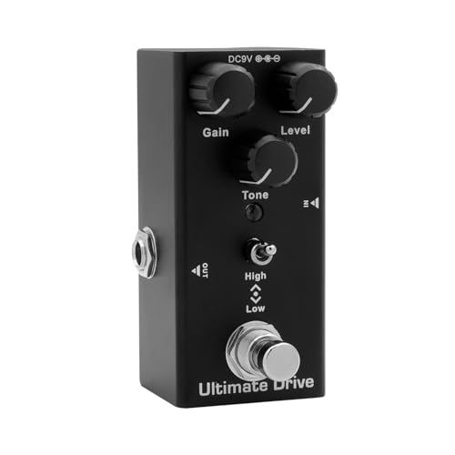 Pédale de boost pour guitare électrique AUNMAS mini overdrive vintage avec LED