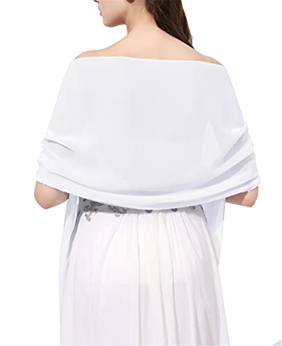 White Chiffon Scarf, head scarf,Wrap,chiffon scarves, Wrap Shawl, Plain Colors Shawl.(P2)2