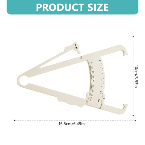Image of ZIBUYU Handheld Body Fat Caliper with Measurement Scale, Portable Fitness Tool for Accurate Body Fat Tracking, Personal Health Assessment, and Home Gym Monitoring