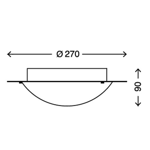 Plafonnier de salle de bain étanche E27 anti projection d'eau