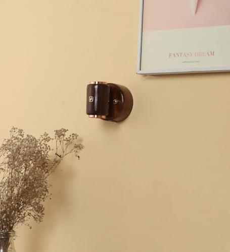 Image of Green House Handmade Sheesham Wood Wall Light Lamp | 2 Way Light - UP /Down | 3W+3W Warm White LED | Modern Wooden Wall Sconce for Living Room, Bedroom, Staircase, Hallway Decor | Pack of 1