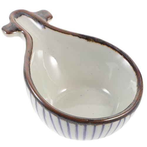 OKUMEYR Ceramic Snack Serving Dish Multi Functional Appetizer Tray for Dips Sauces Condiments Elegant Design for Home and Restaurant Use PC