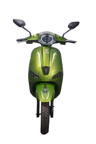 FASTEQ EV Motors Dynamo VX1 Electric Scooter with Anti Theft Alarm & Motor Locking | 90-100 km per Charge | 1.8kwh Battery Heavy Duty Scooter with Reverse Parking, LED Speedometer (Green)
